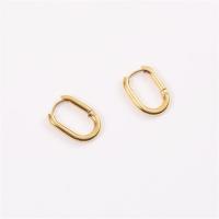 Stainless Steel Hoop Earring, 316L Stainless Steel, Vacuum Ion Plating, fashion jewelry & for woman, more colors for choice, nickel, lead & cadmium free, 20x16mm, Sold By Pair