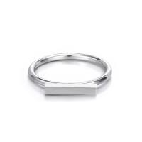 Stainless Steel Finger Ring 316L Stainless Steel Rectangle Vacuum Ion Plating fashion jewelry & for woman nickel lead & cadmium free Sold By PC