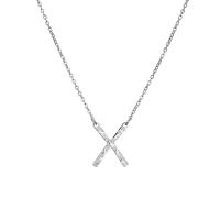 Edelstahl Schmuck Halskette, 316 L Edelstahl, mit Verlängerungskettchen von 8cm, Buchstabe X, Modeschmuck & für Frau, keine, frei von Nickel, Blei & Kadmium, 15x12mm, Länge ca. 42 cm, verkauft von PC