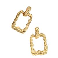 Tibetan Style Drop Earrings, plated, fashion jewelry & for woman, golden, nickel, lead & cadmium free, 60x37mm, Sold By Pair