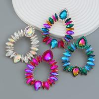 Brinco de liga de zinco, joias de moda & para mulher, Mais cores pare escolha, níquel, chumbo e cádmio livre, 75x59mm, vendido por par