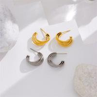 Titanium Steel  Earring, plated, fashion jewelry & for woman, more colors for choice, 23x20mm, Sold By Pair