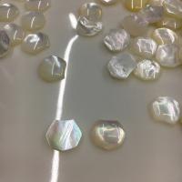Shell Cabochons, White Lip Shell, Heptagon, DIY, white, 10x11x2.80mm, Sold By PC