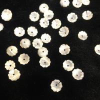 DIY Smycken Supplies, White Shell, Blomma, vit, 8mm, Säljs av PC