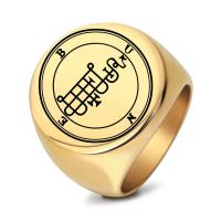 Titanium Steel Finger Ring, 12 Signs of the Zodiac, plated, fashion jewelry & for woman, more colors for choice, 2x22mm, Sold By PC