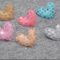 DIY Jewelry Supplies, Cloth, Heart, more colors for choice, 50x45mm, Sold By PC