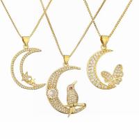 Cubic Zircon Micro Pave Brass Necklace, plated, fashion jewelry & different designs for choice & micro pave cubic zirconia, more colors for choice, nickel, lead & cadmium free, Sold By PC