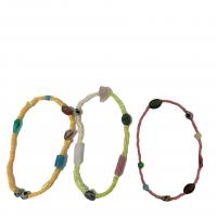 Tibetan Style Bracelet, with Seedbead & Natural Stone, plated, for woman, more colors for choice, Sold By PC