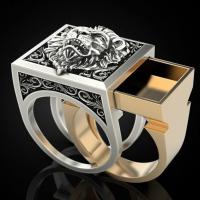 Tibetan Style Finger Ring, plated, 2 pieces & different size for choice & for man, original color, Sold By Set