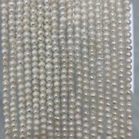 Naturlige ferskvands perle løs perler, Ferskvandsperle, du kan DIY, hvid, 3-4mm, Solgt Per Ca. 37 cm Strand