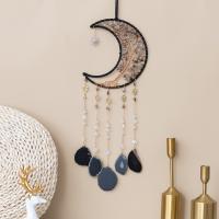 Hanging Ornaments Iron with brass wire & leather cord & Gemstone & Agate handmade for home and office nickel lead & cadmium free Sold By PC