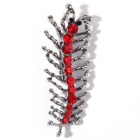 Zinc Alloy Brooches Centipede fashion jewelry & for woman & with rhinestone nickel lead & cadmium free Sold By PC
