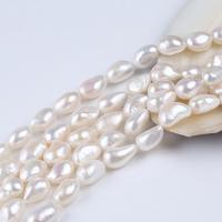 Barock kultivierten Süßwassersee Perlen, Natürliche kultivierte Süßwasserperlen, verschiedenen Qualitäten für die Wahl & DIY, weiß, 11-12mm, verkauft per ca. 36 cm Strang