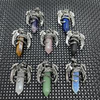 Gemstone Pendants Jewelry Brass with Gemstone plated Natural & fashion jewelry & for woman Approx 0.2mm Sold By PC