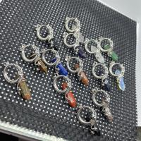 Bijoux Pendentifs en pierres gemmes, laiton, avec pierre gemme, Placage, Naturel & bijoux de mode & DIY, plus de couleurs à choisir, 50x24mm, Vendu par PC