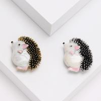 Zinc Alloy Brooches Hedgehog plated fashion jewelry & for woman & enamel nickel lead & cadmium free Sold By PC