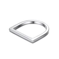 Stainless Steel Finger Ring, 316L Stainless Steel, Letter D, fashion jewelry & for woman, original color, nickel, lead & cadmium free, US Ring Size:7, Sold By PC