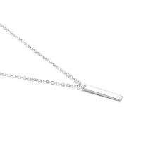 Edelstahl Schmuck Halskette, 316 L Edelstahl, mit Verlängerungskettchen von 8cm, Rechteck, Modeschmuck & für Frau, keine, frei von Nickel, Blei & Kadmium, 2x16mm, Länge:ca. 42 cm, verkauft von PC