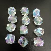 Belagte akryl perler, UV plating, du kan DIY, flerfarvede, 14x15mm, Ca. 100pc'er/Bag, Solgt af Bag