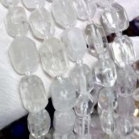 Nádúrtha Geal Grianchloch Beads, DIY, soiléir, 13x18mm, Díolta Per Thart 39 cm Snáithe
