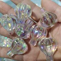 Plated Acrylic Beads, Hot Balloon, UV plating, DIY, multi-colored, 25x30mm, Approx 100PCs/Bag, Sold By Bag