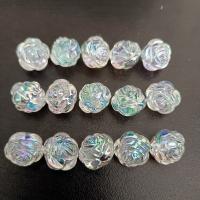 Perles  acrylique plaqué , Rose, Placage UV, DIY, multicolore, 15mm, Environ 100PC/sac, Vendu par sac