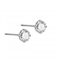 925 Sterling Silver Stud Earrings fashion jewelry & micro pave cubic zirconia & for woman nickel lead & cadmium free Sold By Pair