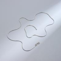 925 пробы цепочка для ожерелья, DIY & разный размер для выбора, не содержит никель, свинец, продается PC