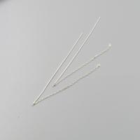 925 Sterling Silver Thread Through Earrings fashion jewelry & for woman nickel lead & cadmium free 70mm Sold By Pair
