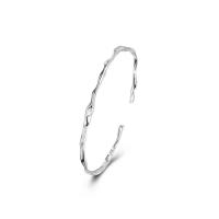 925 Sterling Silver Bangle Bracelet fashion jewelry & for woman nickel lead & cadmium free 60mm Sold By PC