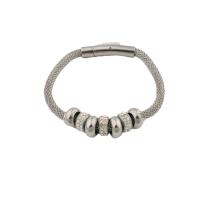 Stainless Steel Jewelry Bracelet, 304 Stainless Steel, fashion jewelry & for woman, original color, 4*4mm,10*10mm, Length:Approx 7.48 Inch, Sold By PC