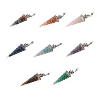 Gemstone Pendants Jewelry with Zinc Alloy fashion jewelry Approx 4mm Length Approx 9.29 Inch Sold By PC