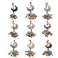 Hängende Ornamente, Edelstein, mit Nylonschnur, Modeschmuck & verschiedenen Materialien für die Wahl, 198x50x4mm, verkauft von PC