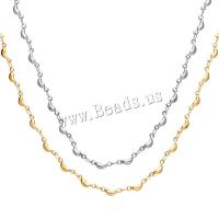 Stainless Steel Jewelry Necklace, 304 Stainless Steel, Banana, Vacuum Ion Plating, fashion jewelry & for woman, more colors for choice, 10mm,4mm, Length:Approx 53 cm, Sold By PC