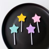 Resin Pendant Star cute & DIY 35mm Approx Sold By Bag