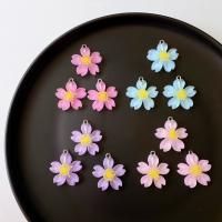 Pendentif en résine, fleur, Mignon & DIY, plus de couleurs à choisir, 25mm, Environ 100PC/sac, Vendu par sac