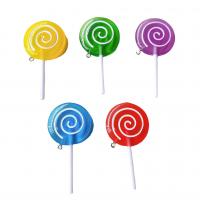 Resin Pendant, Lollipop, cute & DIY, more colors for choice, 32mm, Approx 100PCs/Bag, Sold By Bag