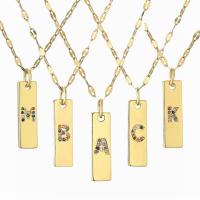 Brass Necklace, with 5cm extender chain, plated, fashion jewelry & different designs for choice & with rhinestone, more colors for choice, nickel, lead & cadmium free, 6x25mm, Length:40 cm, Sold By PC