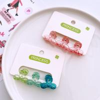 Hair Claw Clips, Plastic, handmade, three pieces & for woman, more colors for choice, 2.3x2cm, Sold By Set