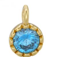 Cubic Zirconia Micro Pave Brass Pendant plated DIY & micro pave cubic zirconia Approx 1.8mm Sold By PC