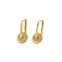 925 Sterling Silver Lever Back Earring plated micro pave rhinestone & for woman Sold By Pair