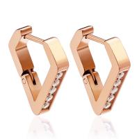 Stainless Steel Lever Back Earring, 304 Stainless Steel, fashion jewelry & with rhinestone, more colors for choice, nickel, lead & cadmium free, Sold By Pair