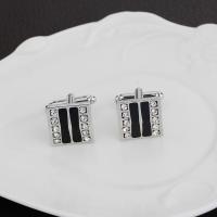 Cufflinks Zinc Alloy fashion jewelry & enamel nickel lead & cadmium free Sold By Pair