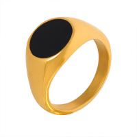 Titanium Steel Δάχτυλο του δακτυλίου, Γύρος, διαφορετικό μέγεθος για την επιλογή & για τη γυναίκα & σμάλτο, περισσότερα χρώματα για την επιλογή, Μέγεθος:6-8, Sold Με PC