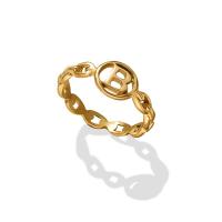 Partículas de acero anillo, Letra B, diverso tamaño para la opción & para mujer & hueco, más colores para la opción, tamaño:6-8, Vendido por UD