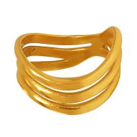 Titanium Steel Finger Ring Vacuum Ion Plating & for woman & hollow US Ring Sold By PC