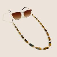 Messing Brillenkette, mit Acetat-Blatt, Anti-Skidding & Multifunktions & für Frau, keine, frei von Nickel, Blei & Kadmium, 5mm, Länge:ca. 60 cm, verkauft von PC