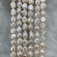 Barok ferskvandskulturperle Beads, Ferskvandsperle, du kan DIY, hvid, 9-10mm, Solgt Per Ca. 37 cm Strand