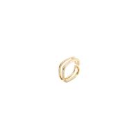 Anel de latão, cobre, banhado a ouro genuino, joias de moda & para mulher & esmalte, dourado, 17mm, vendido por PC