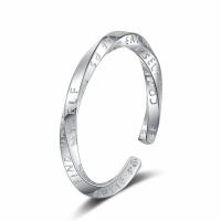 Sterling Silver smycken finger ring, 925 sterling silver, plated, mode smycken & för kvinna, silver, 16mm,2mm, Säljs av PC